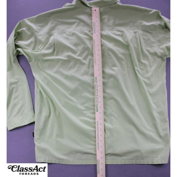 Patagonia Island Hopper Shirt Mens Long Sleeved Vented Fishing Green Checked XXL - Picture 8 of 13